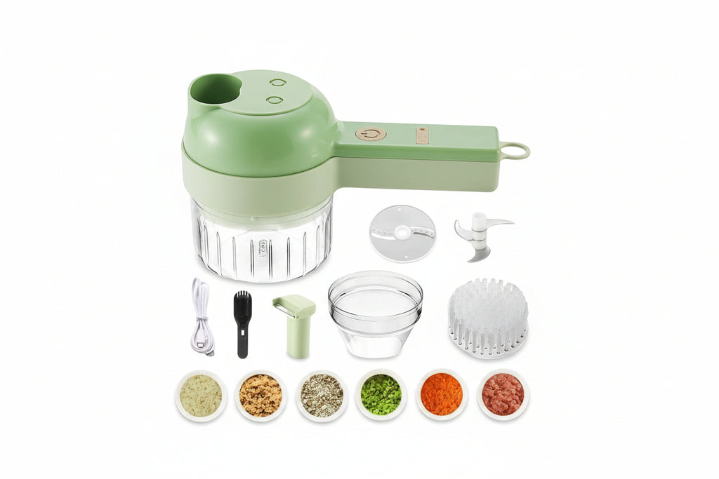 4 in 1 Portable Electric Vegetable Cutter Set