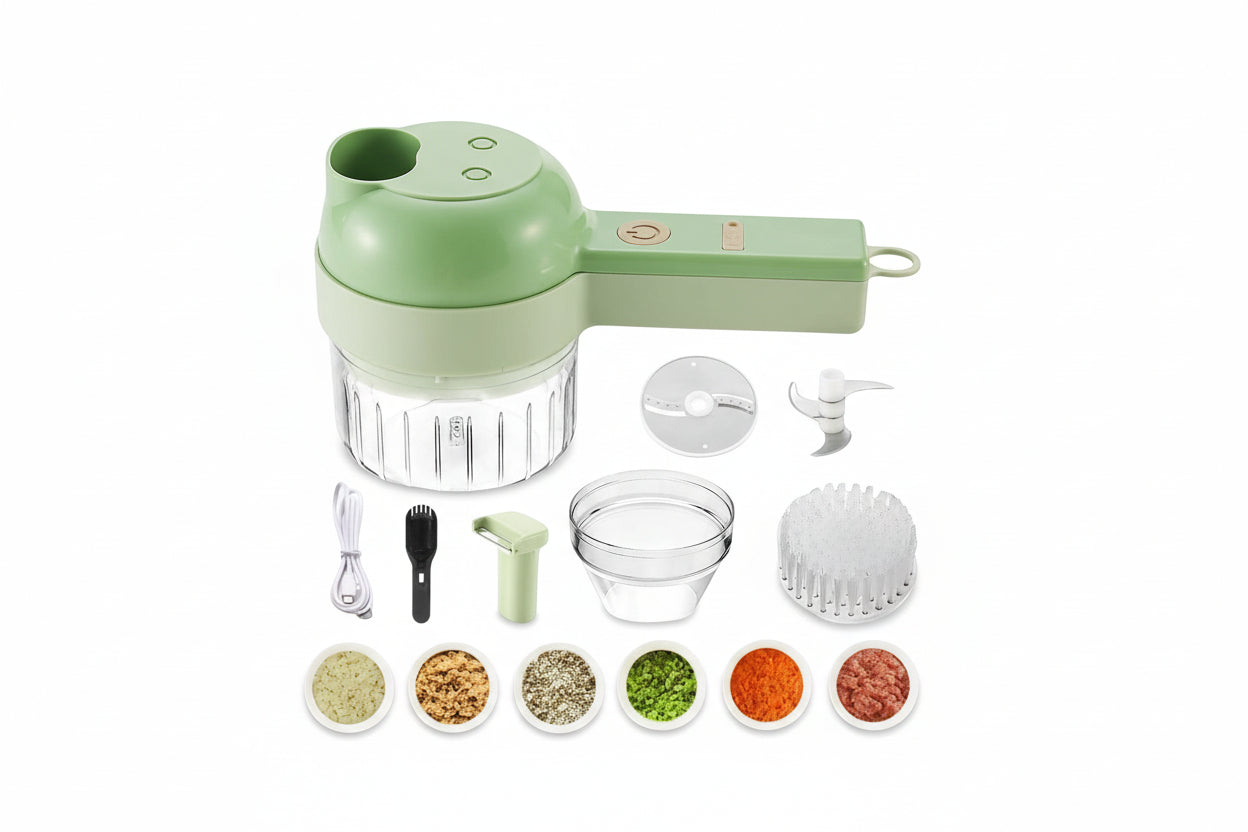 4 in 1 Portable Electric Vegetable Cutter Set